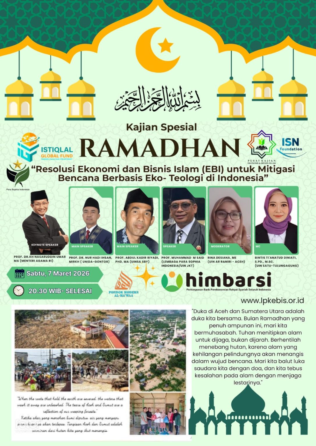 Dari Krisis Ekologi ke Solusi Spiritual: LPK-EBIS Dorong Rekonstruksi Ekonomi Islam Berbasis Eko-Teologi